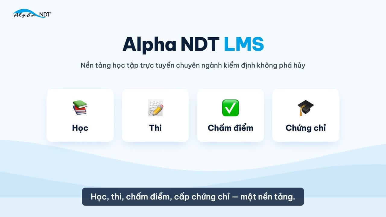 AlphaNDT LMS — online learning platform for non-destructive testing